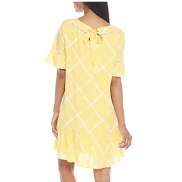 Crown & Ivy Tie Back Tile Print Women’s Eyelet Dress - Picture 6 of 8